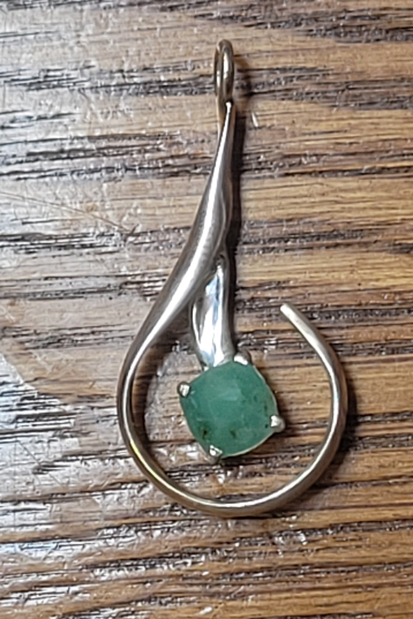 Natural Ethiopian Emerald and Sterling Necklace