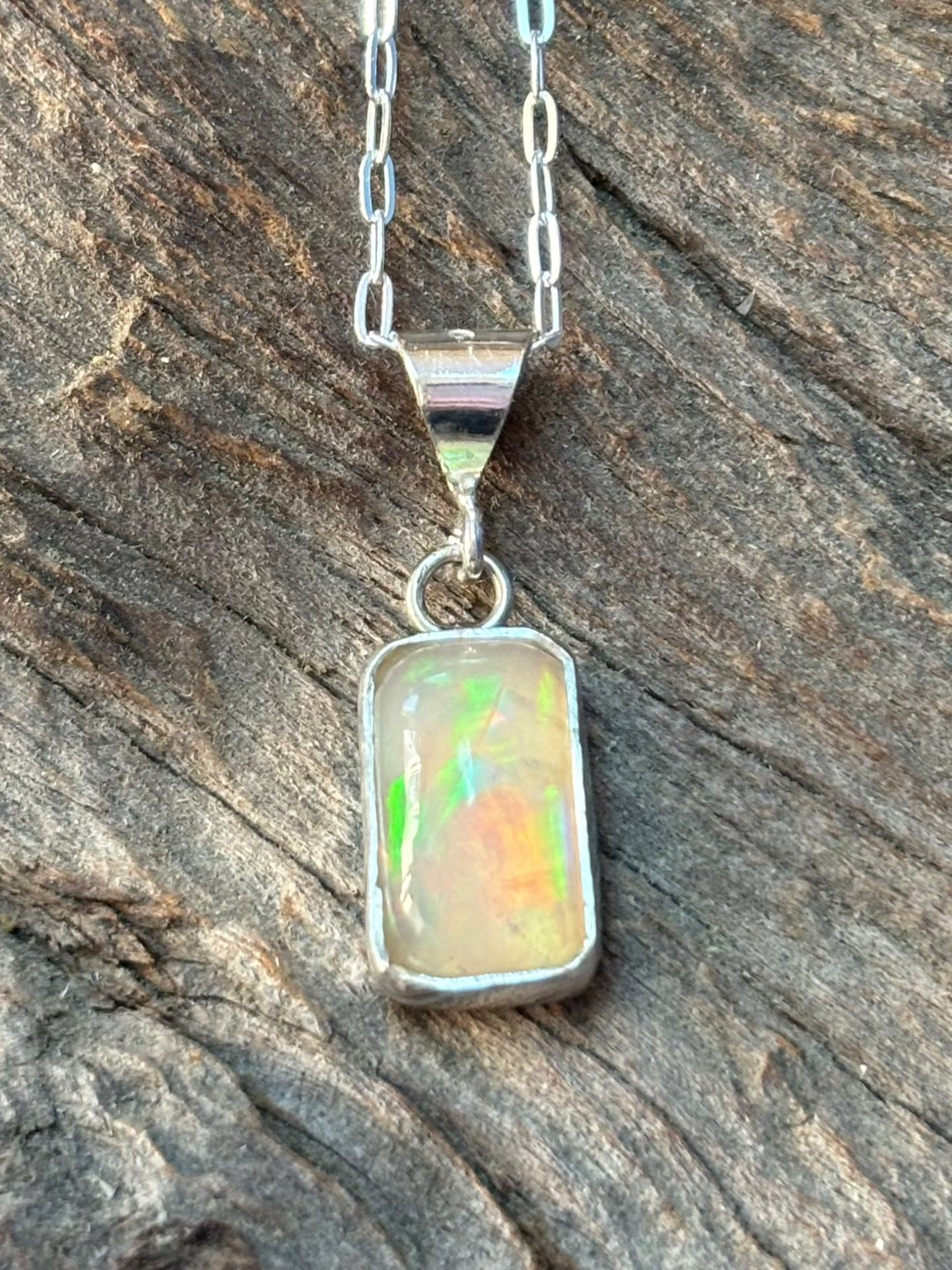 Ethiopian Welo Opal and Sterling Necklace