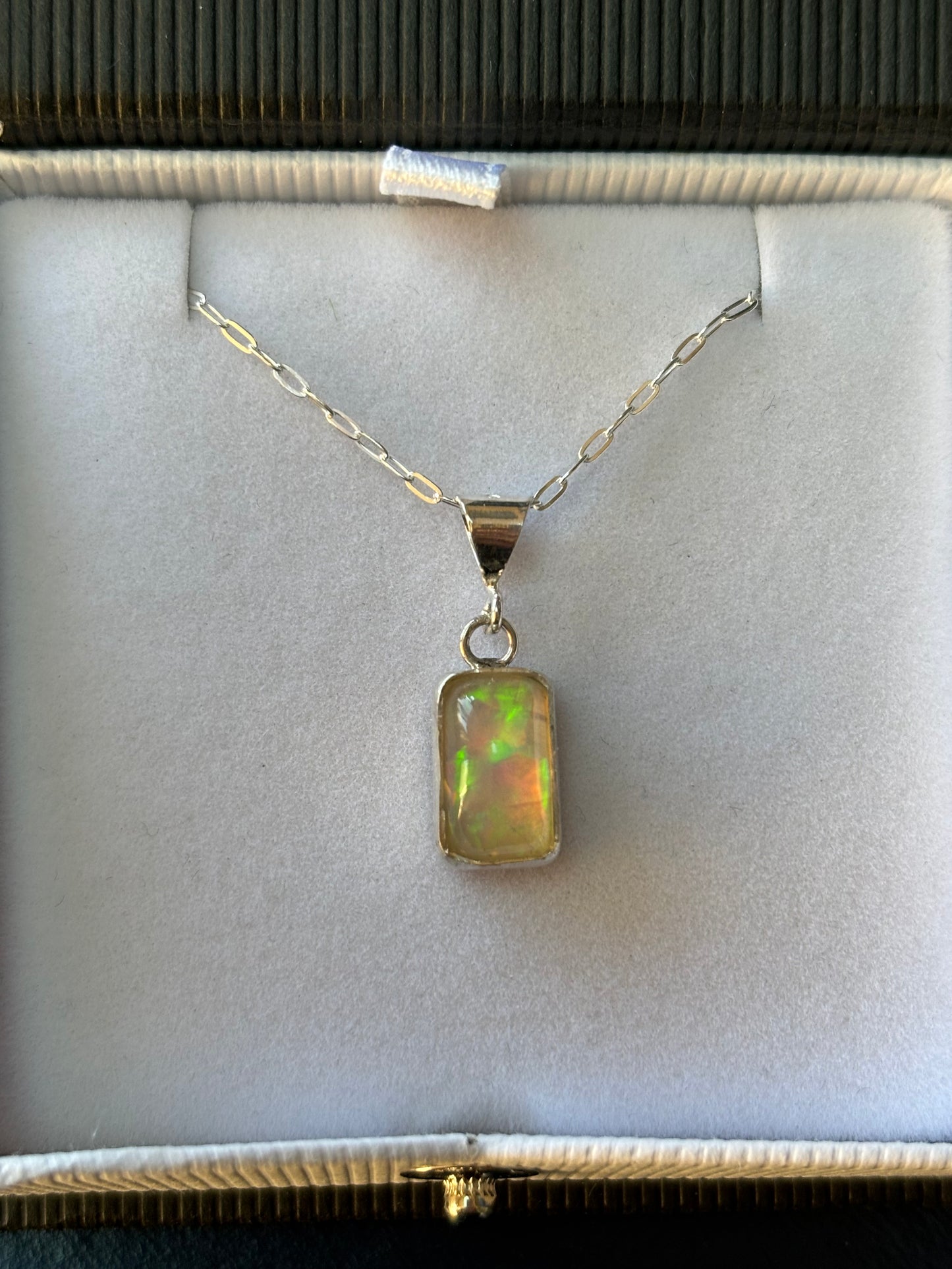 Ethiopian Welo Opal and Sterling Necklace
