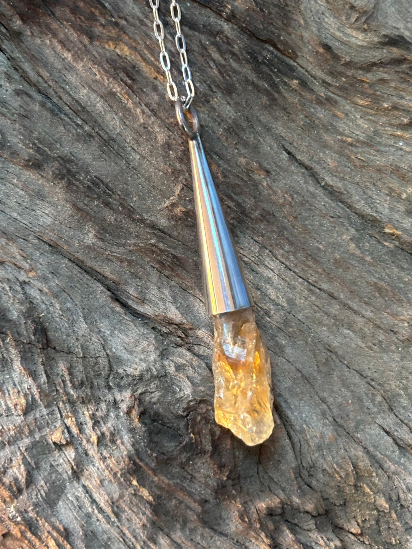 Brazilian Quartz Crystal and Sterling Necklace