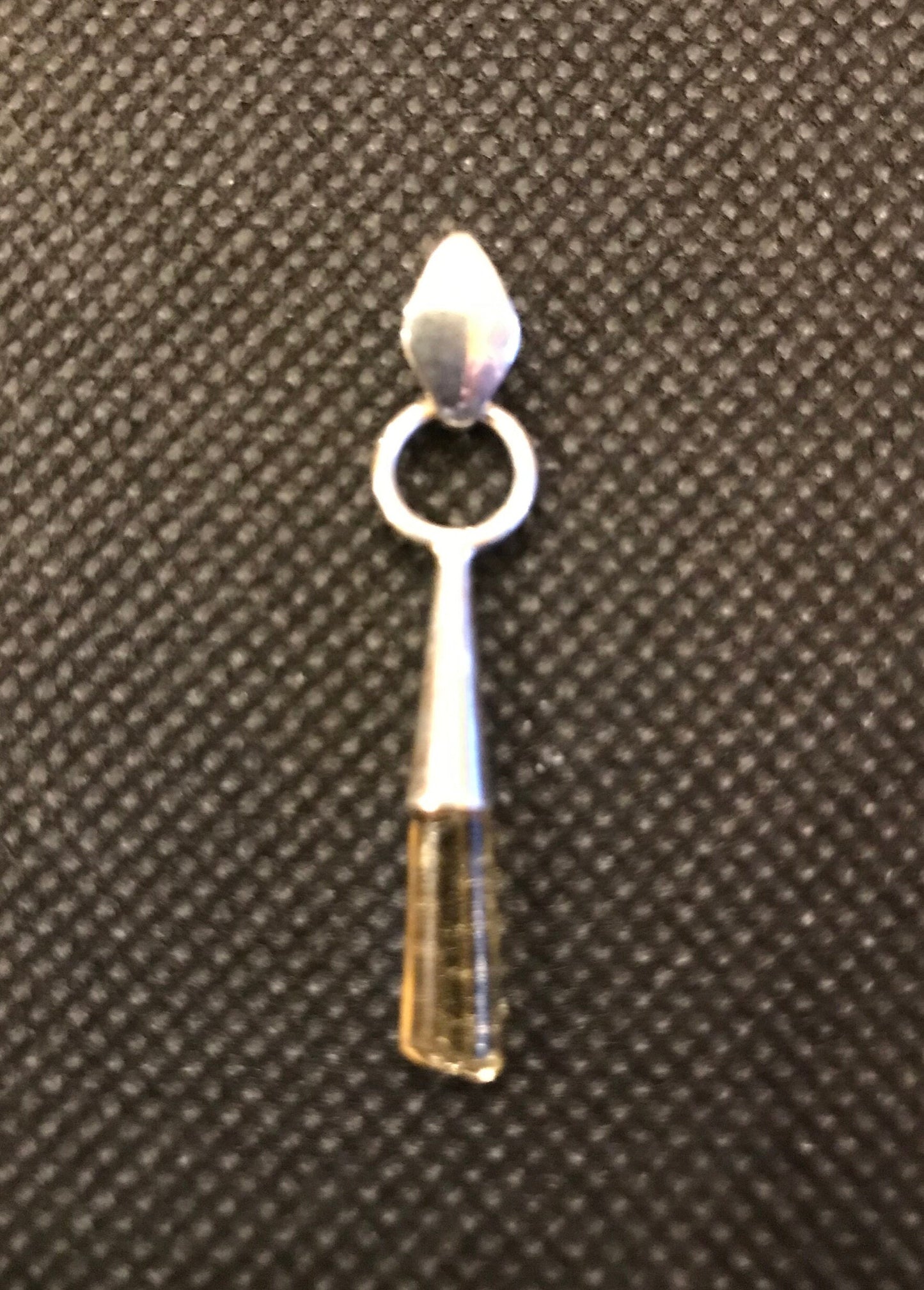 Petite Gambian Citrine and Sterling Pendant