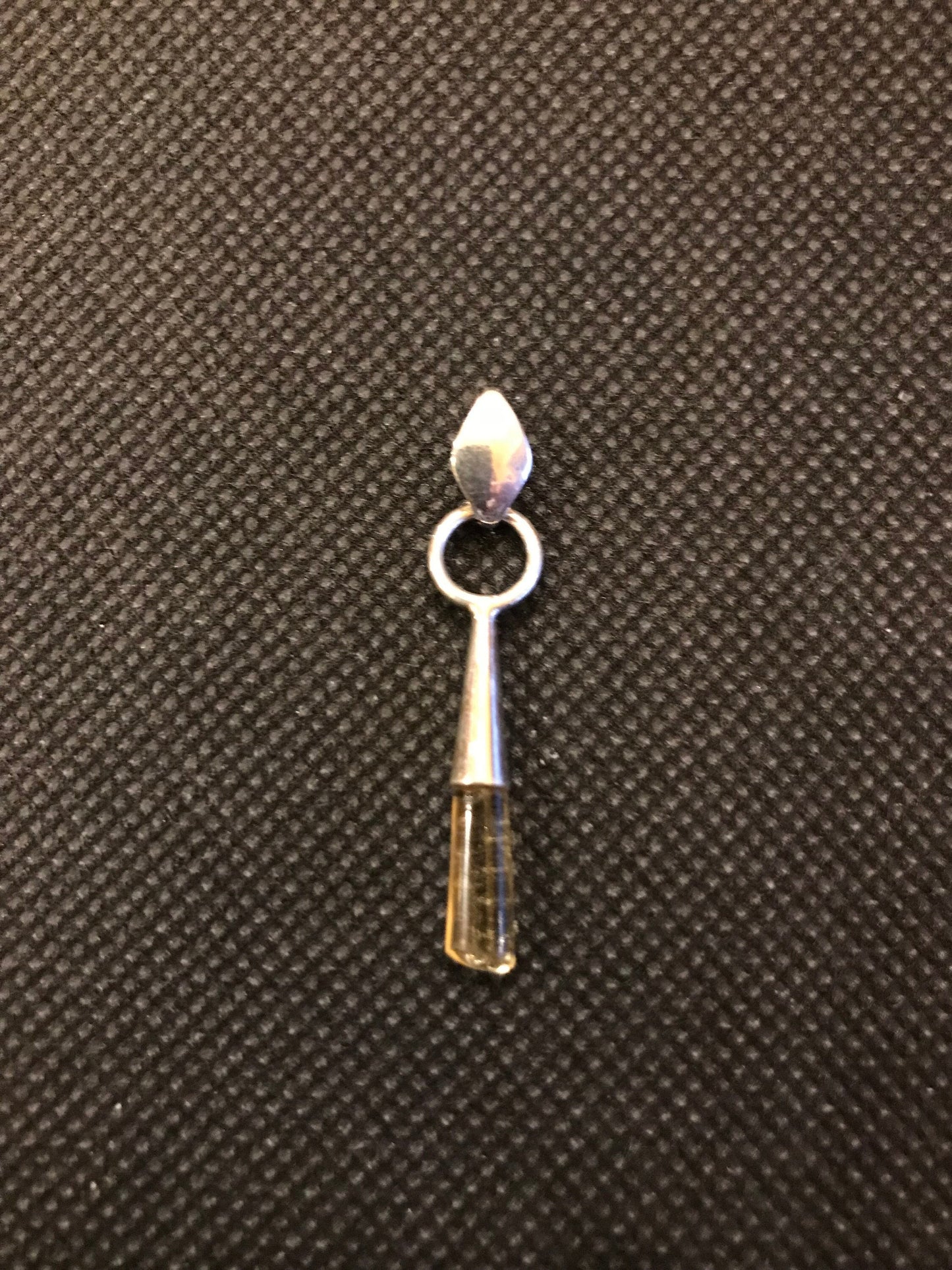 Petite Gambian Citrine and Sterling Pendant