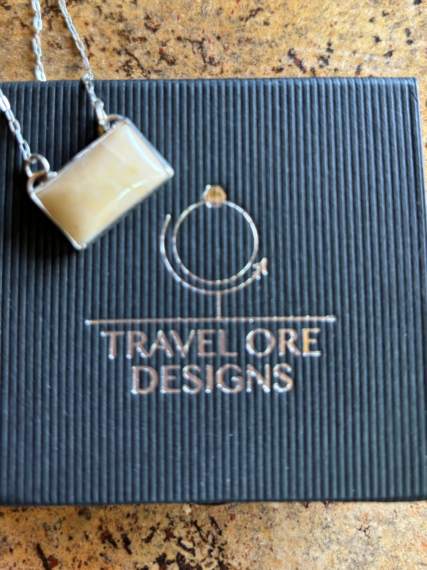 Jerusalem Stone and Sterling Necklace