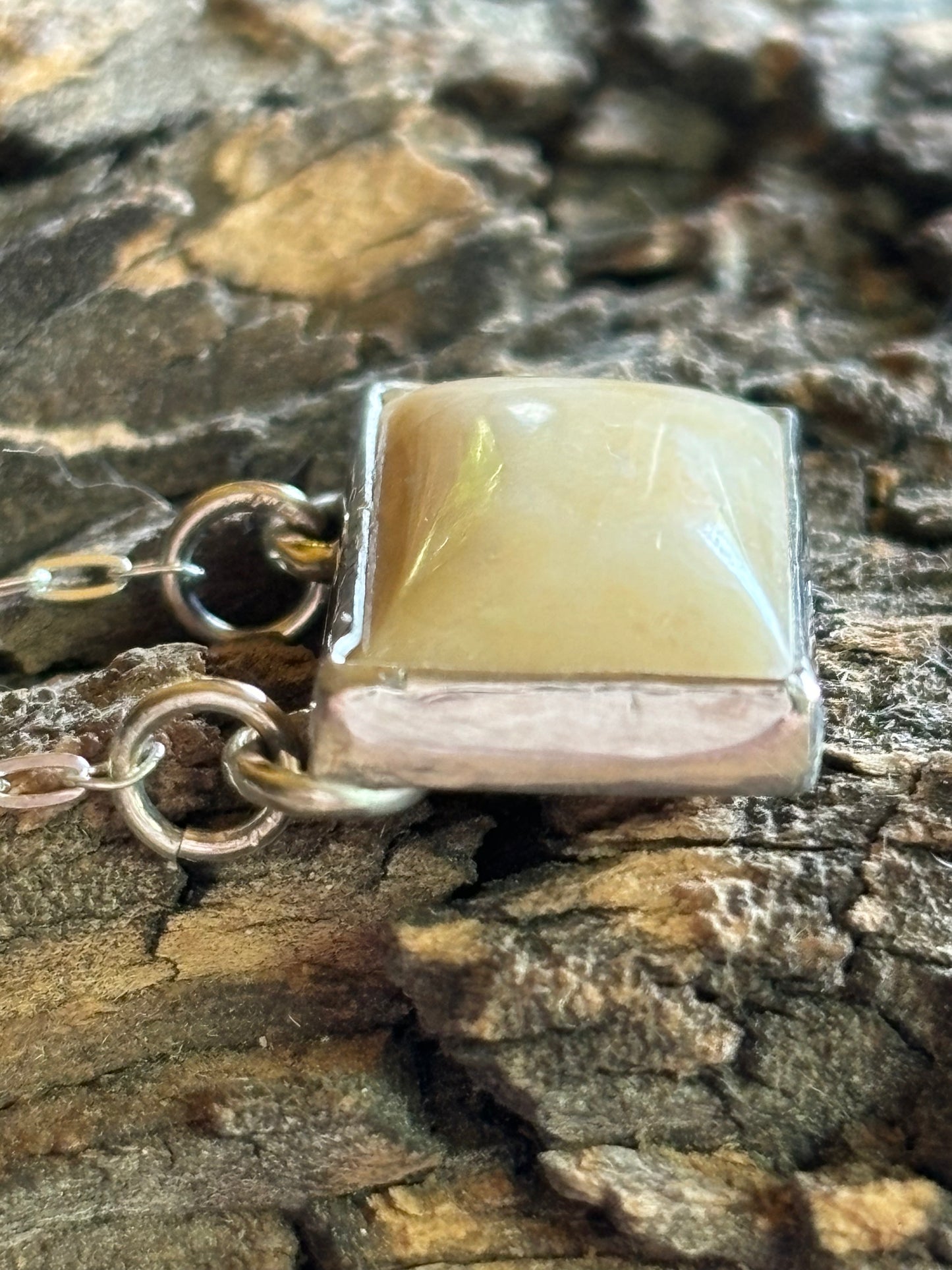 Jerusalem Stone and Sterling Necklace