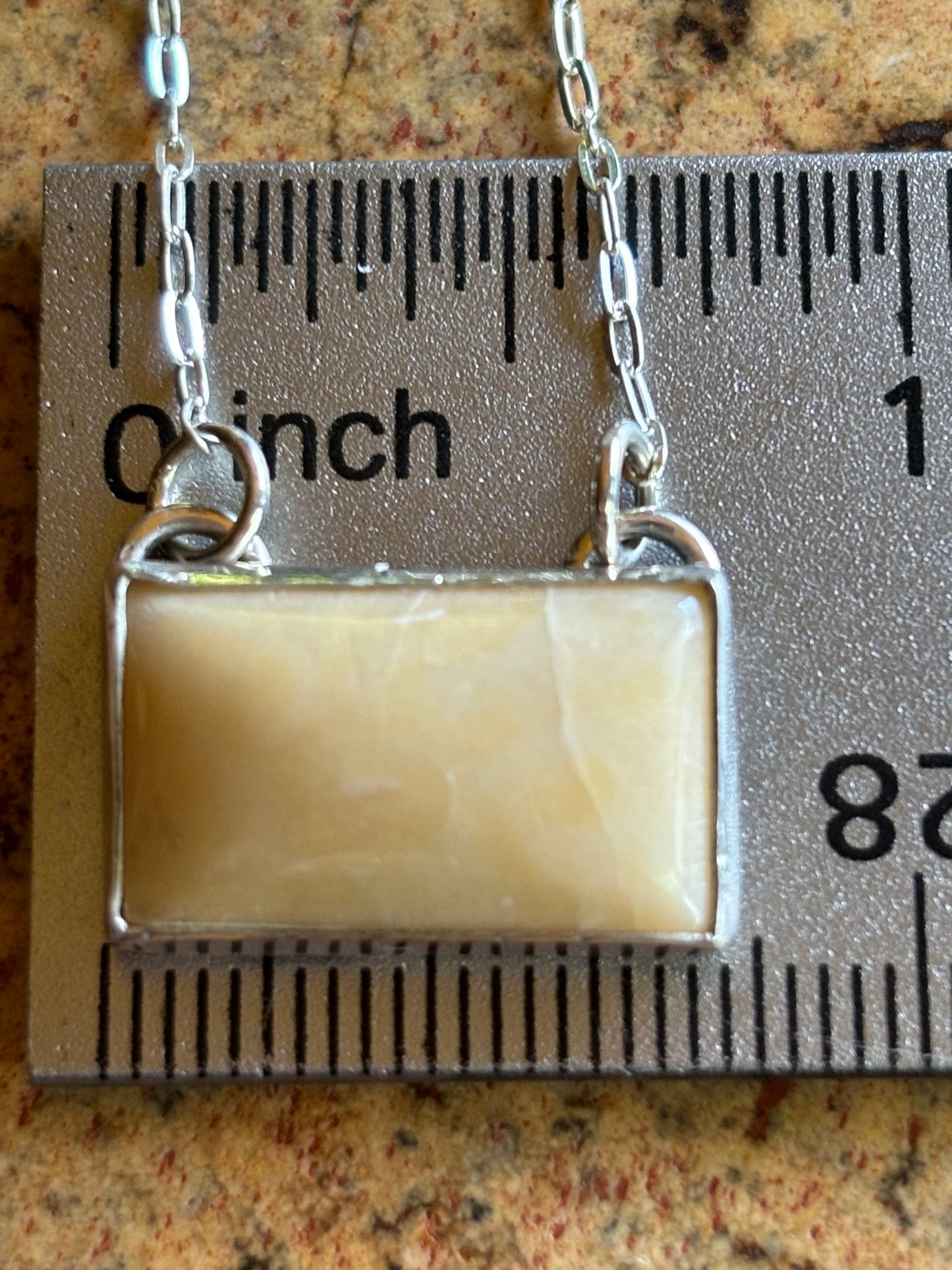 Jerusalem Stone and Sterling Necklace