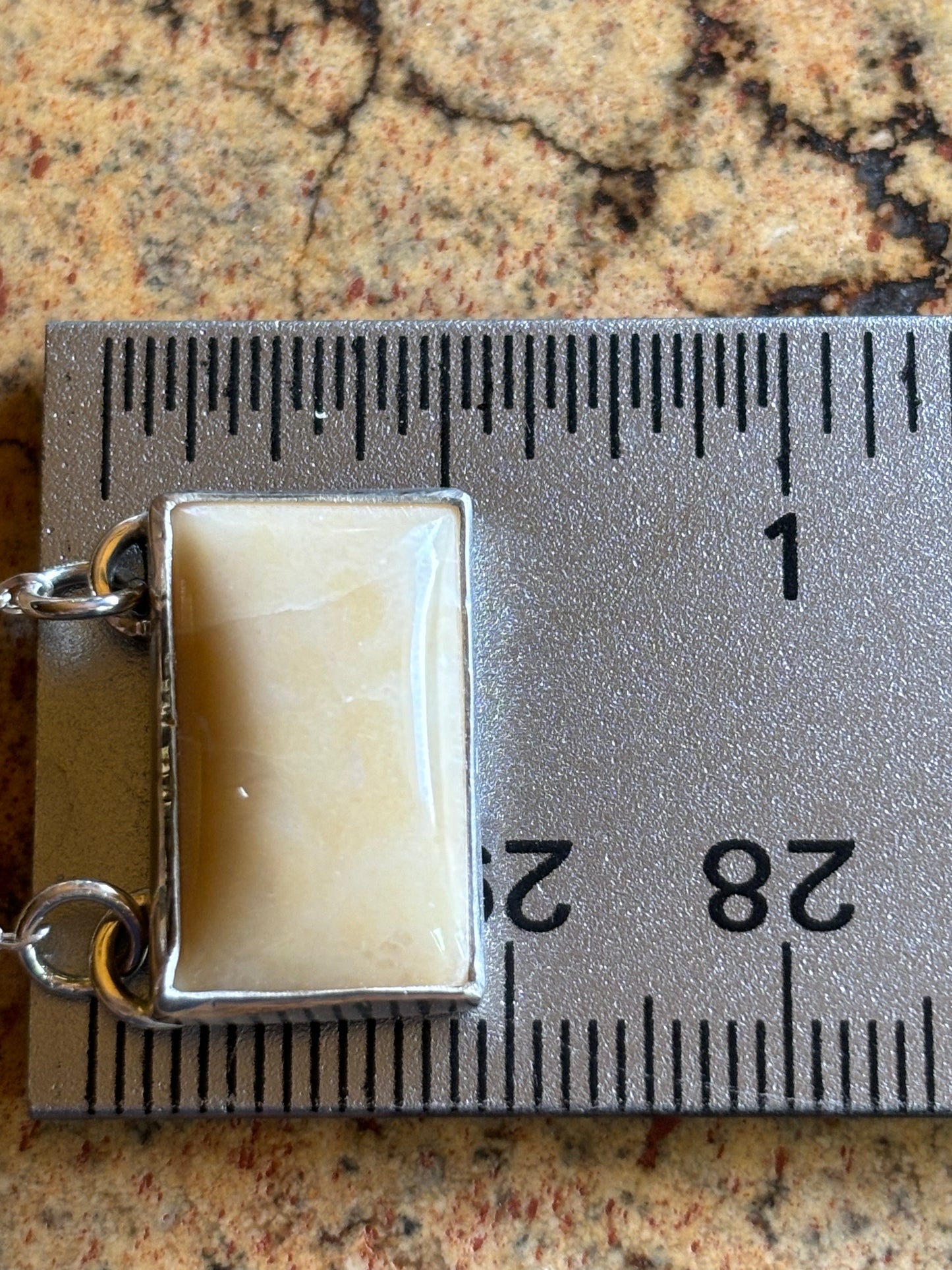 Jerusalem Stone and Sterling Necklace