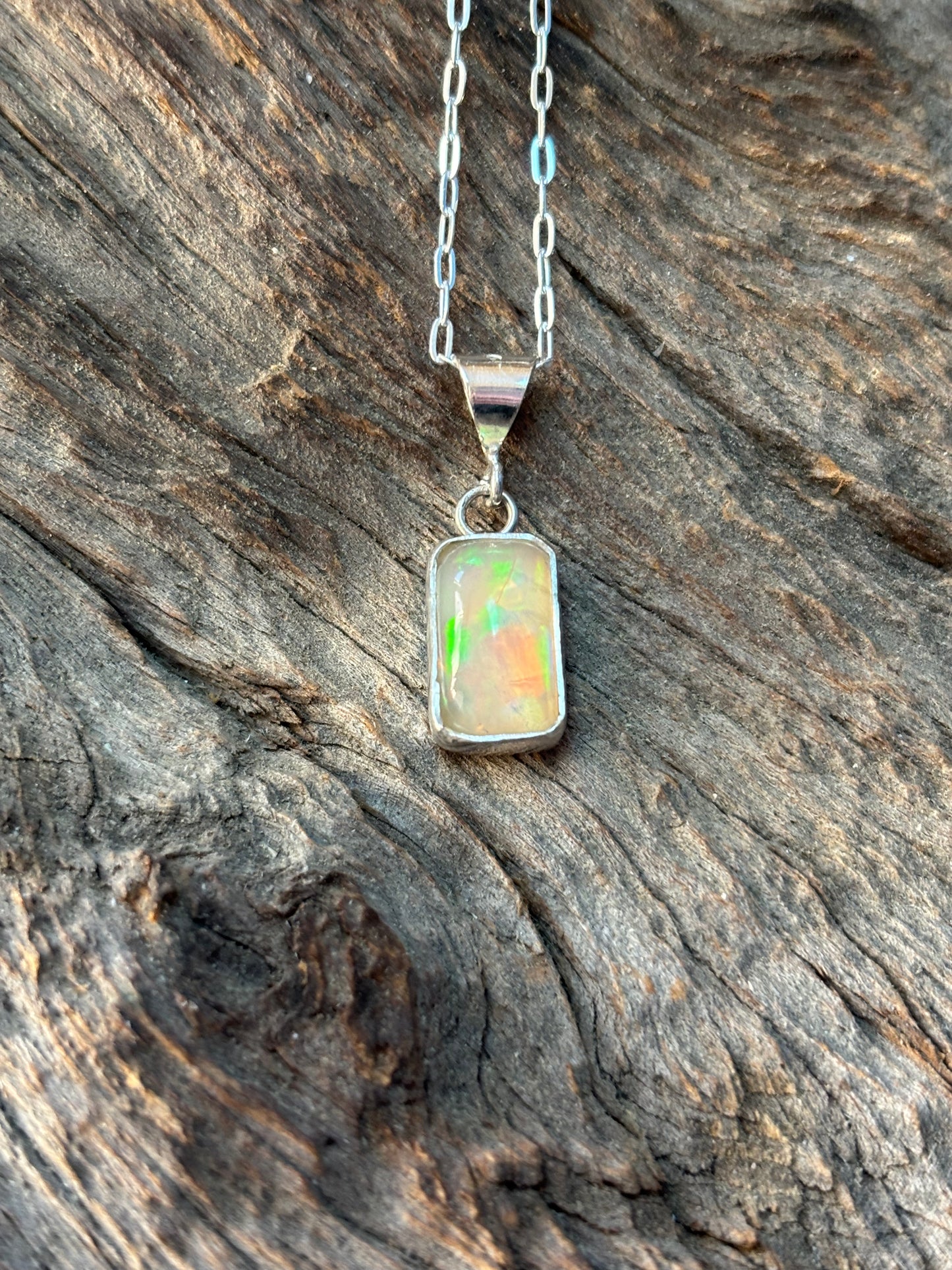Ethiopian Welo Opal and Sterling Necklace