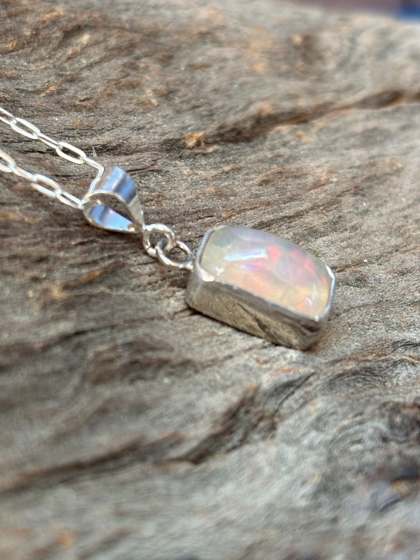 Ethiopian Welo Opal and Sterling Necklace