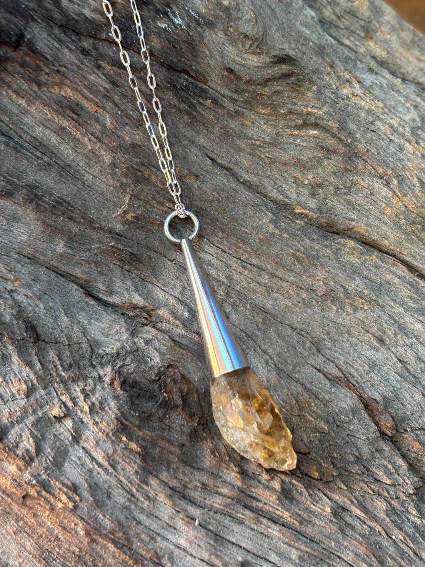 Brazilian Quartz Crystal and Sterling Necklace