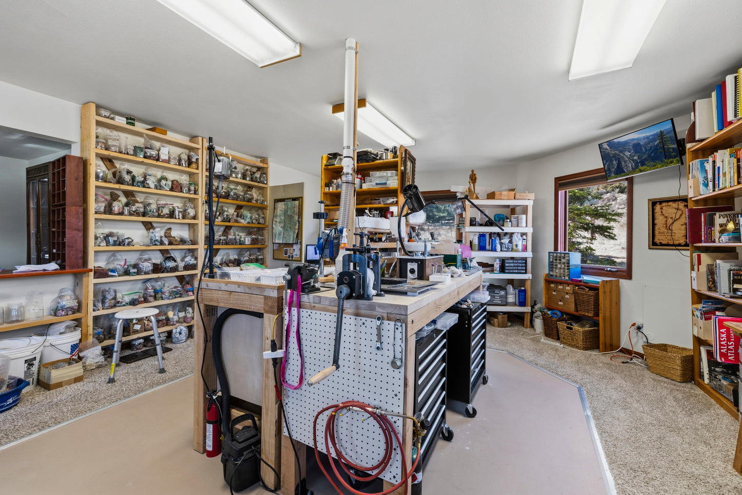 A private look behind and artisan jeweler's workbench and boutique.